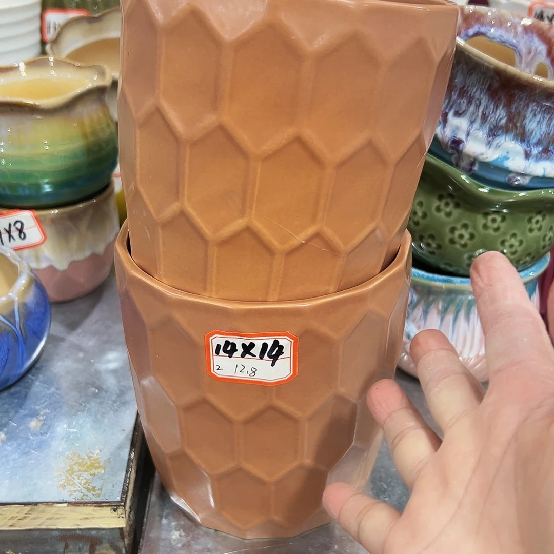 外贸尾单陶瓷花盆凑单10米包邮