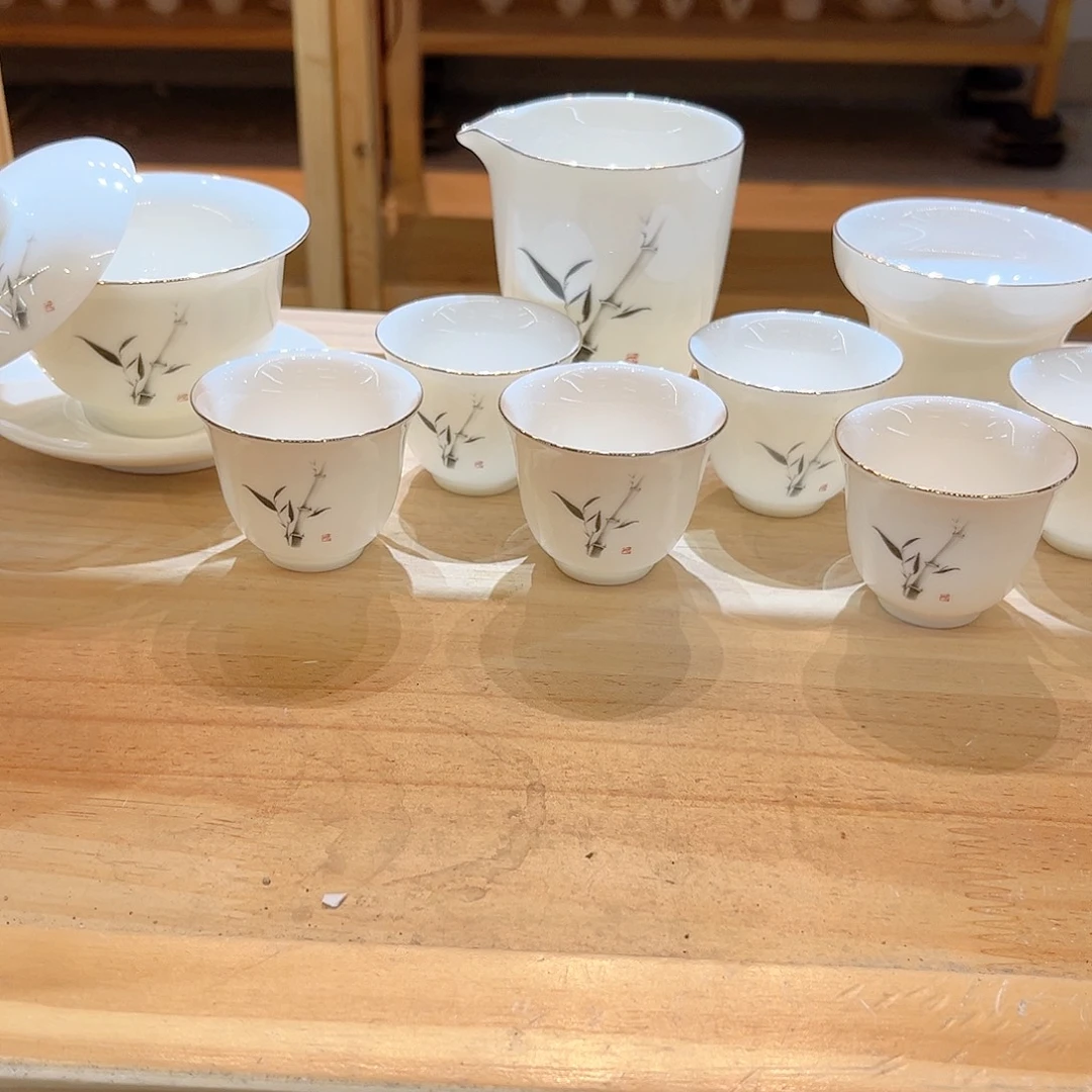 【御瓷斋】羊脂玉瓷茶具套装