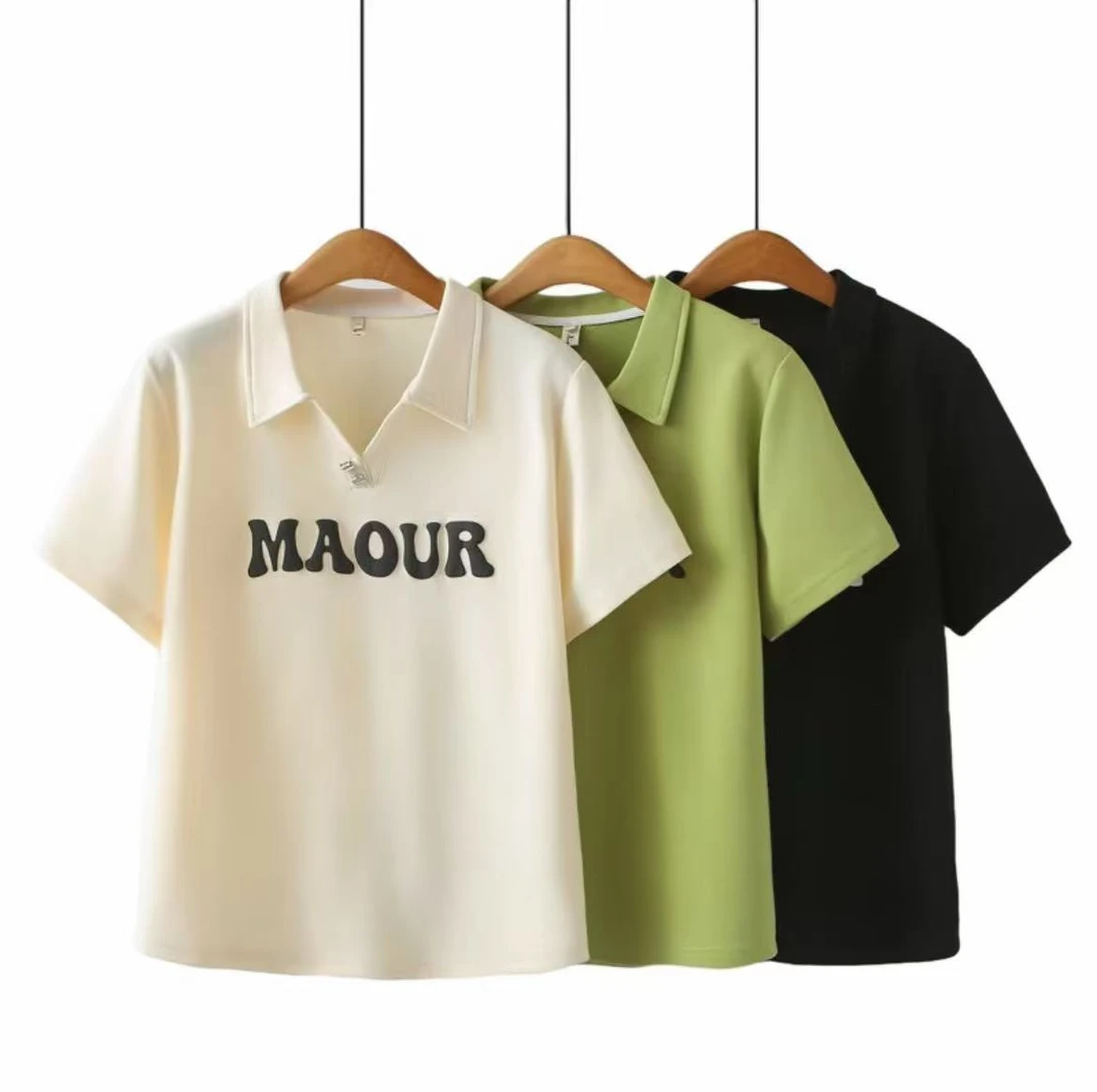 2025夏季新款显瘦POLO衫洋气百搭宽松休闲短袖上衣801#