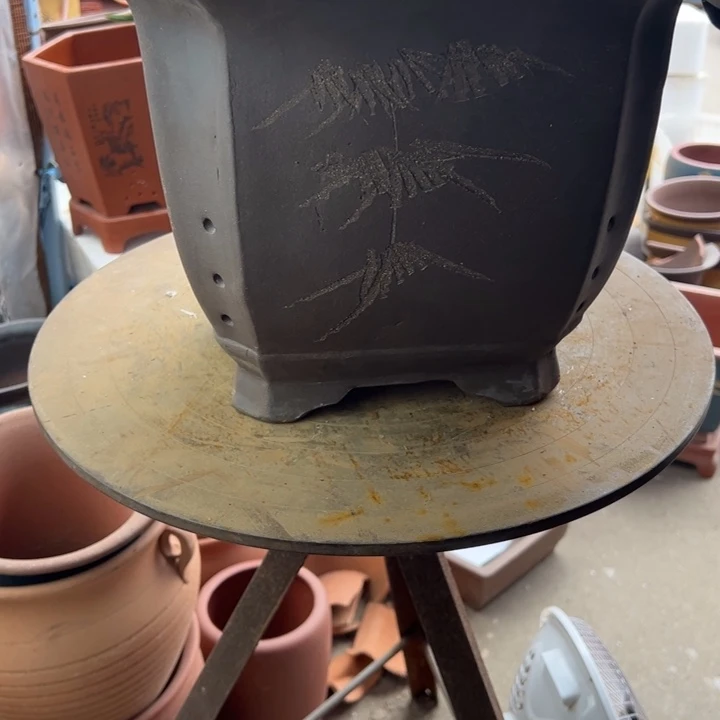 紫砂31切角四方 口径31×26