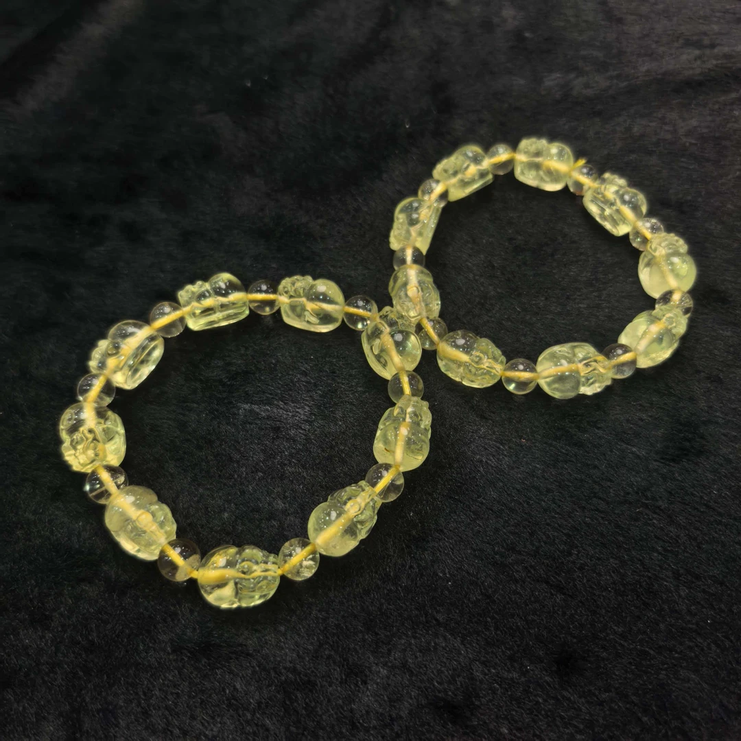 C11342【BBF】极光47金丝黄貔貅水晶手串-多样性发货只发一件