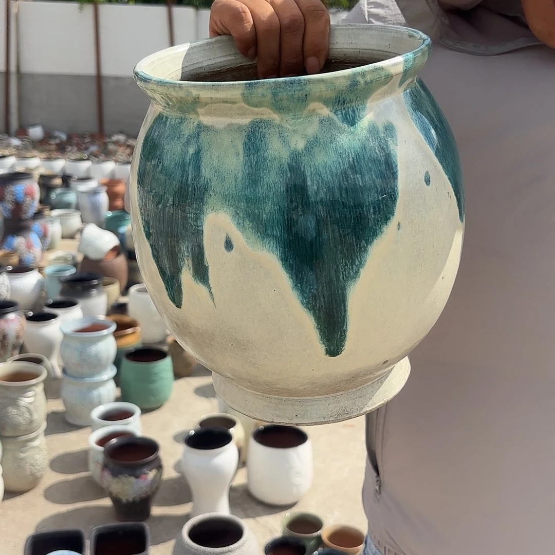 绿坛子微瑕口径19高度25