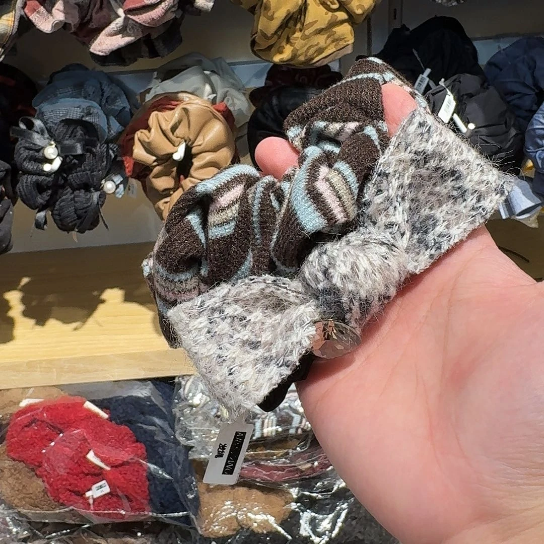 非金属毛线发圈蝴蝶结