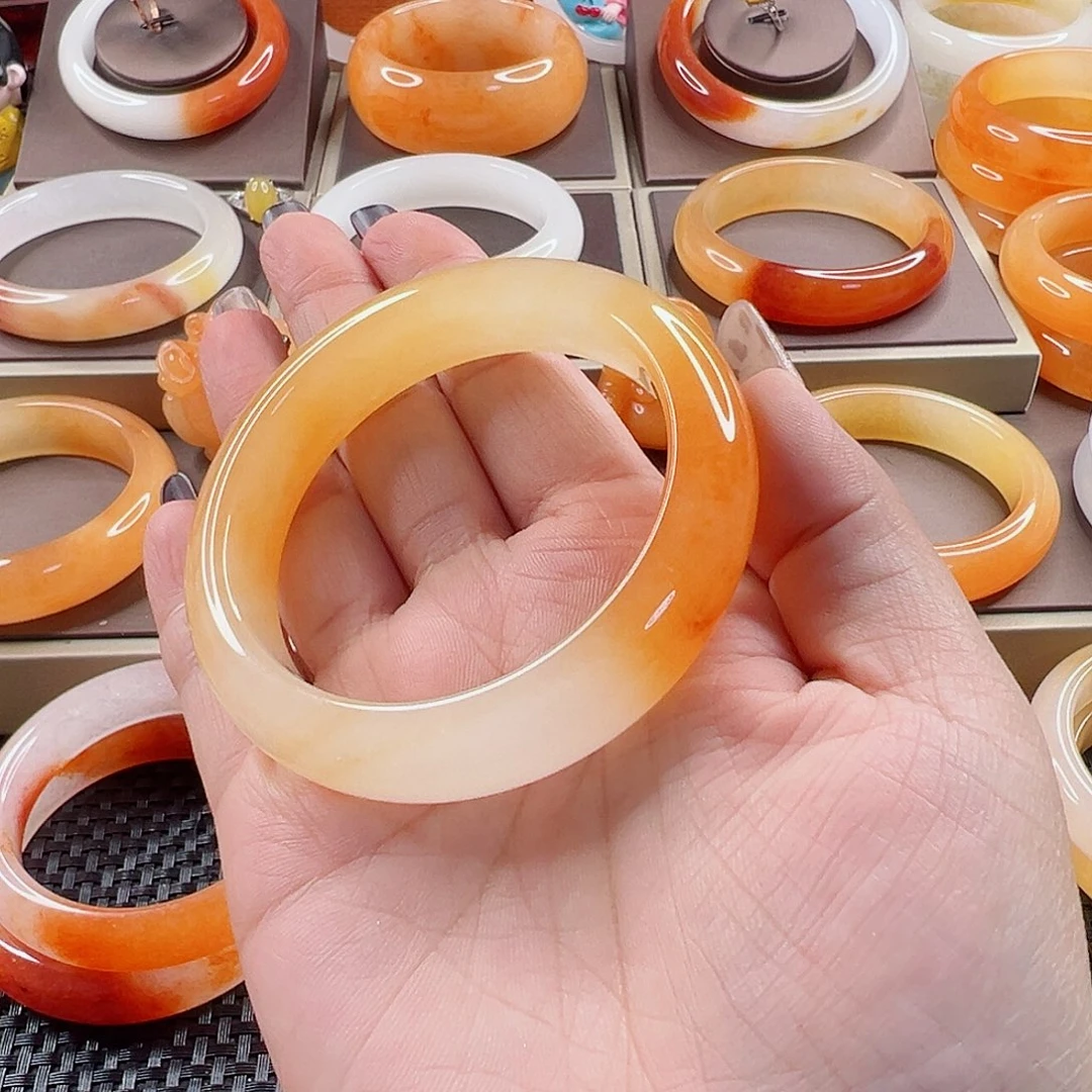 心***眠石英质玉（黄龙玉）未镶嵌手镯包容福利58