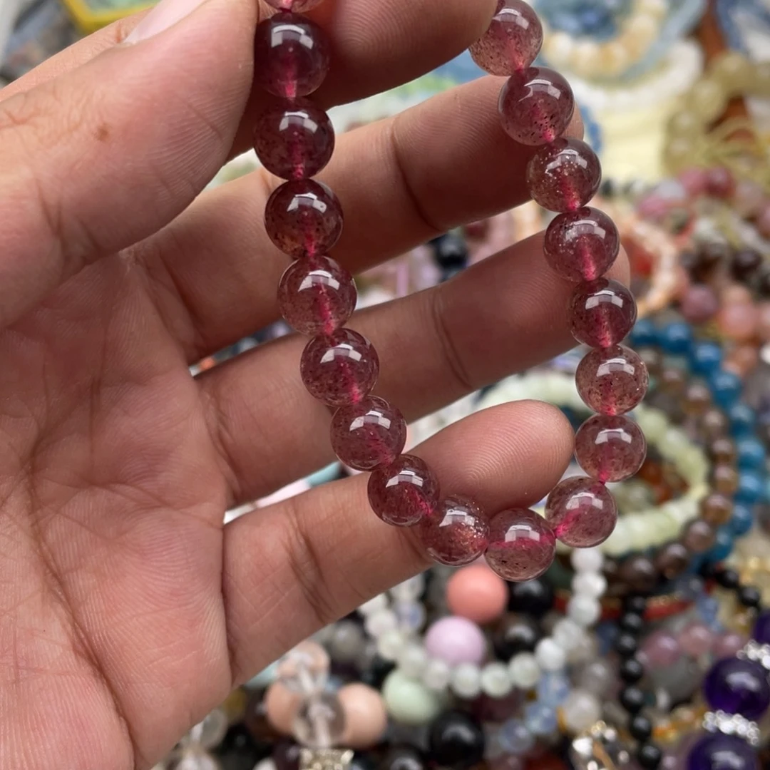 银S925镶嵌手链烟晶