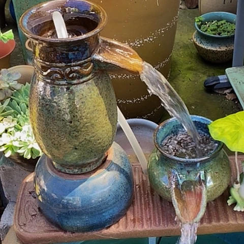 紫砂花盆口13高度27口13高度12.5流水一套