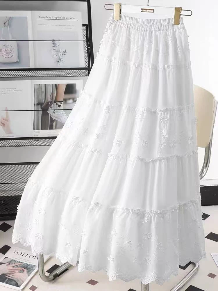 851-900春夏新款网纱长款半身裙