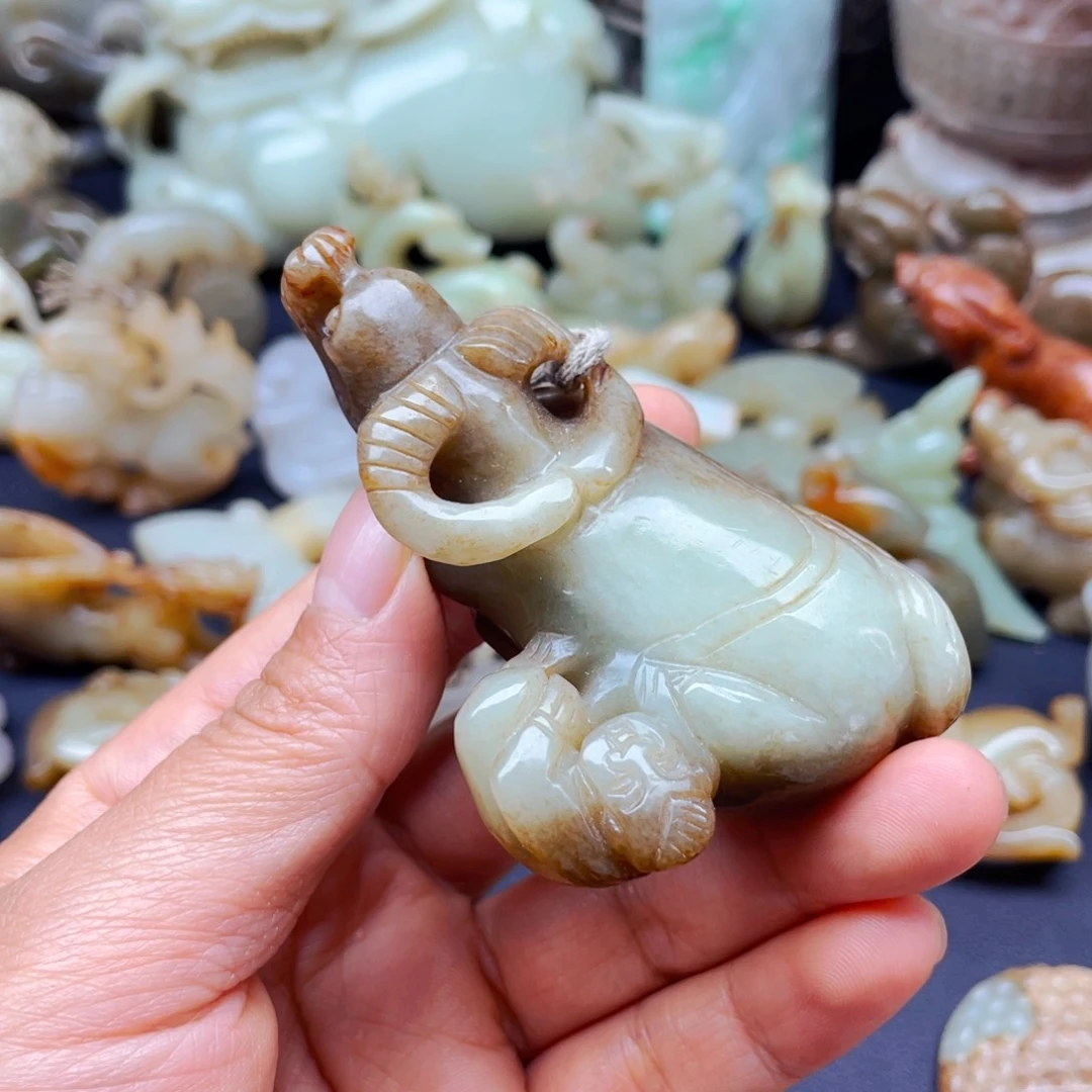 白玉菩提吊坠摆件