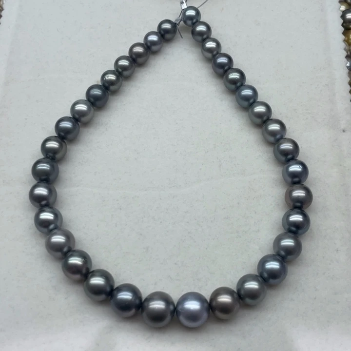 项链未镶嵌海水珍珠大溪地黑珍珠10-13