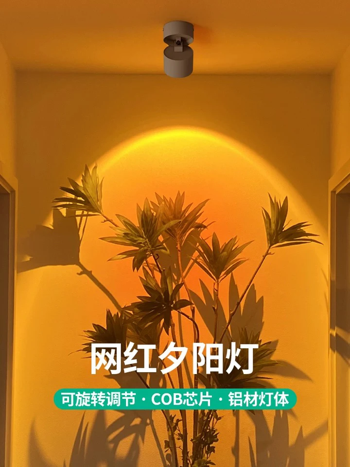 网红夕阳红玄关过道阳台灯