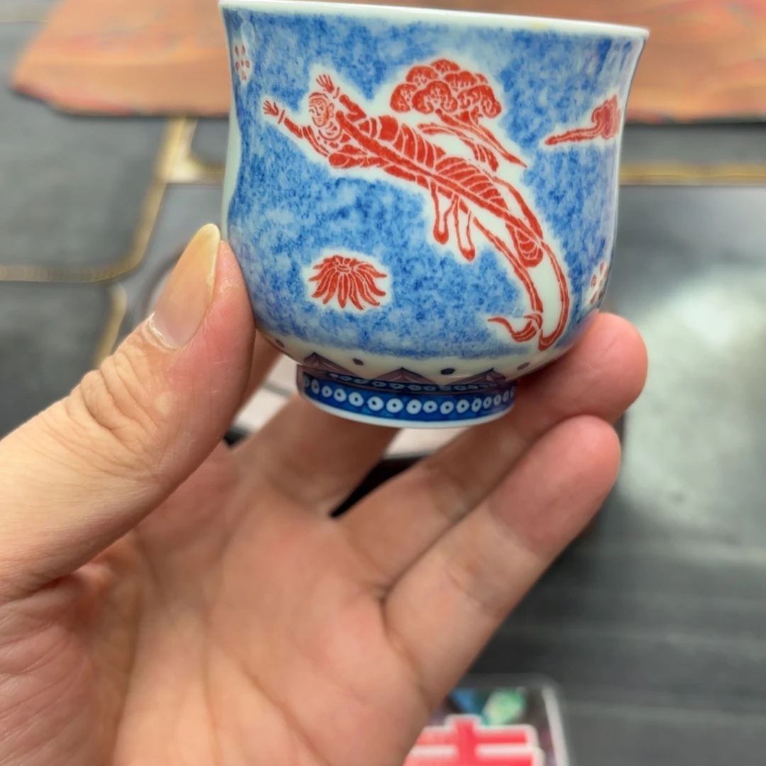 费***辣手绘拓片飞天杯子