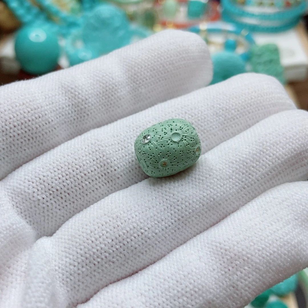 绿松石未镶嵌珠子