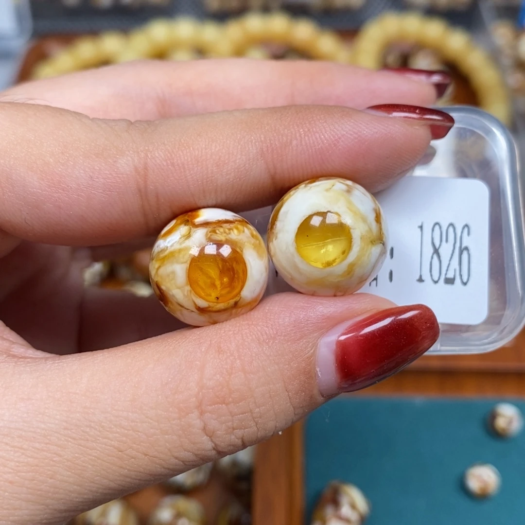 猴头核桃把件沁色圆珠老型1826