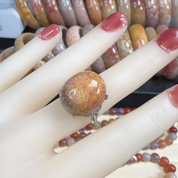 硅化玉戒指未镶嵌