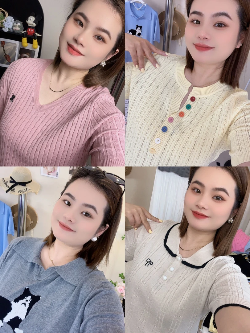 （01~100）集合链接#大码胖mm2025夏季新款设计感T恤女针织短袖上衣