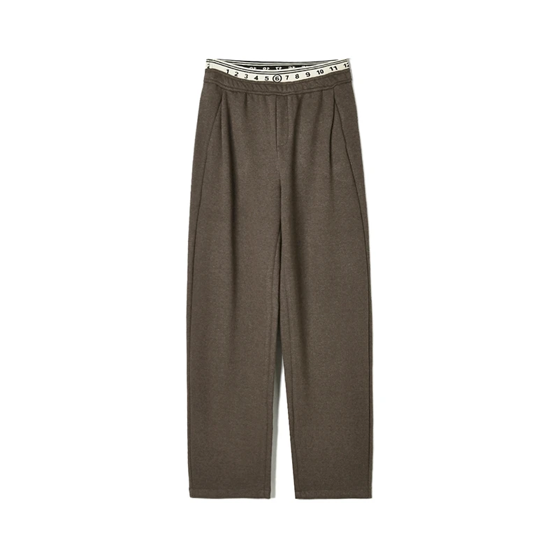 54DN0P0027运动风长裤松紧腰拼色裤子休闲裤女2025冬