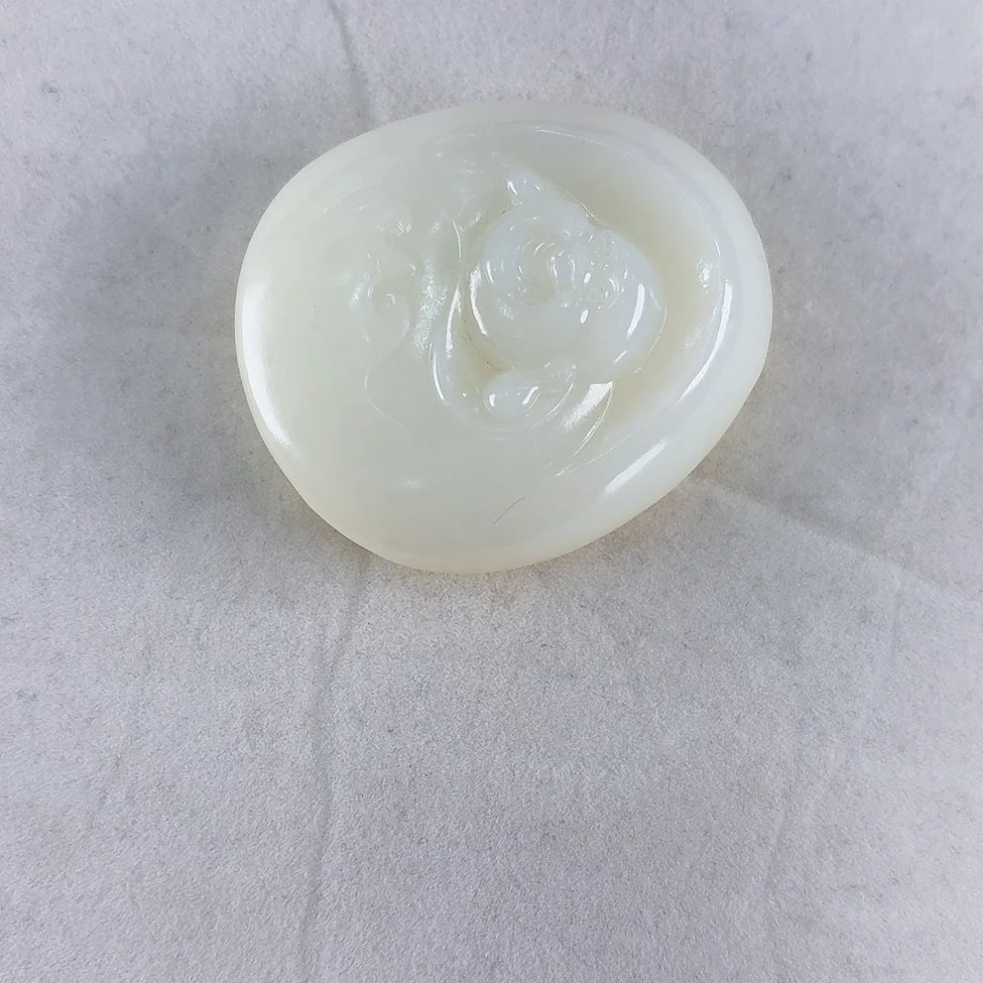 和田玉（白玉）未镶嵌颈饰萱*花