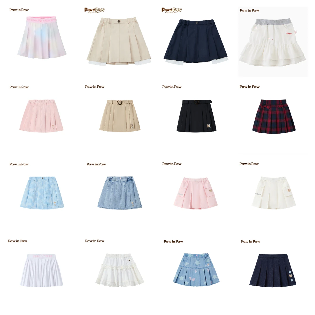 【保价双11-半身裙集合】女童百褶裙格子JK显瘦夏款薄款宽松蛋糕裙