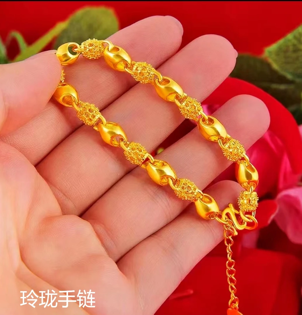 合金手链 【玲珑手链】女款气质时尚百搭女士精美素款光面奢华