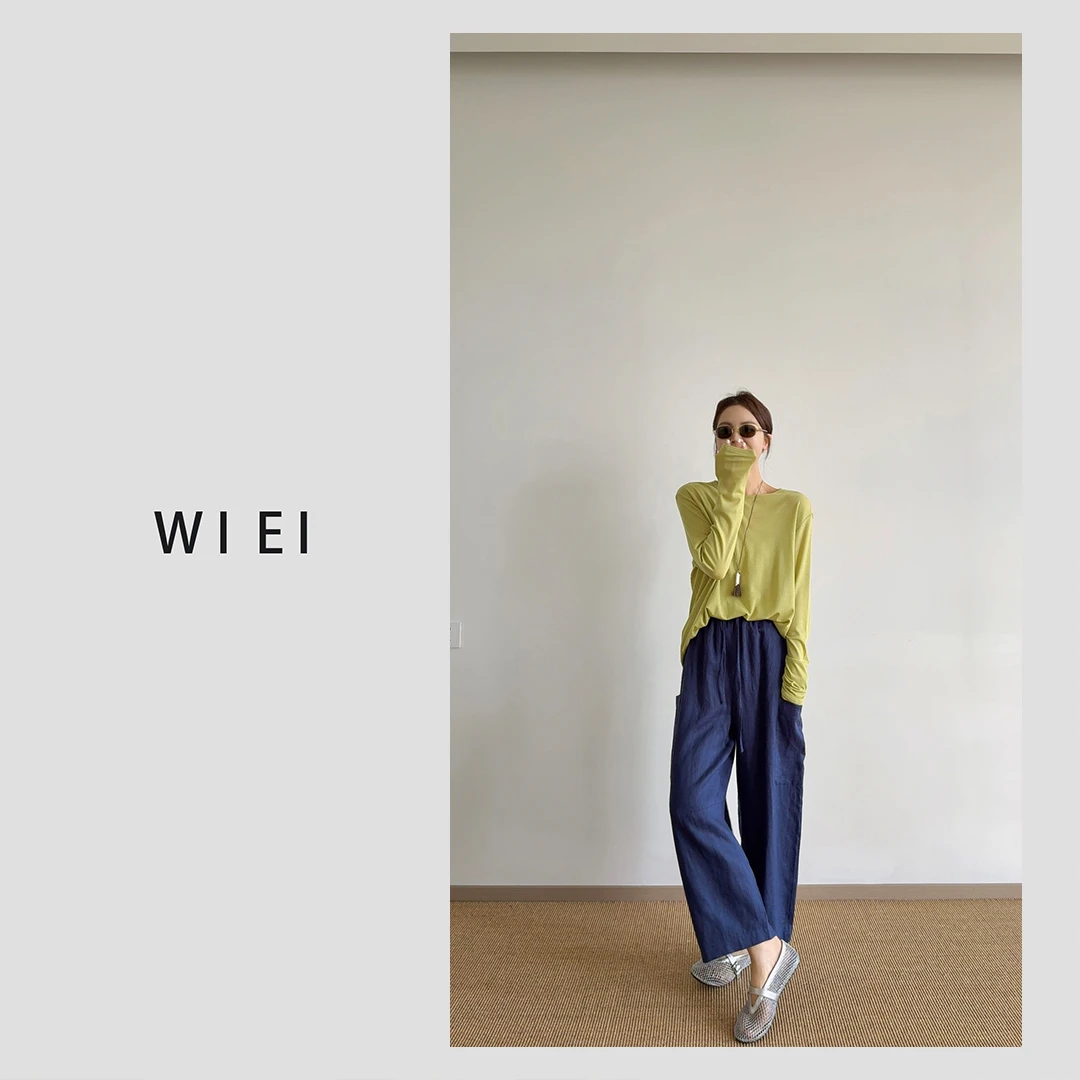 《WI EI》碧落* 凉感 莱赛尔Y毛薄款 软糯 休闲百搭防晒T恤 23688