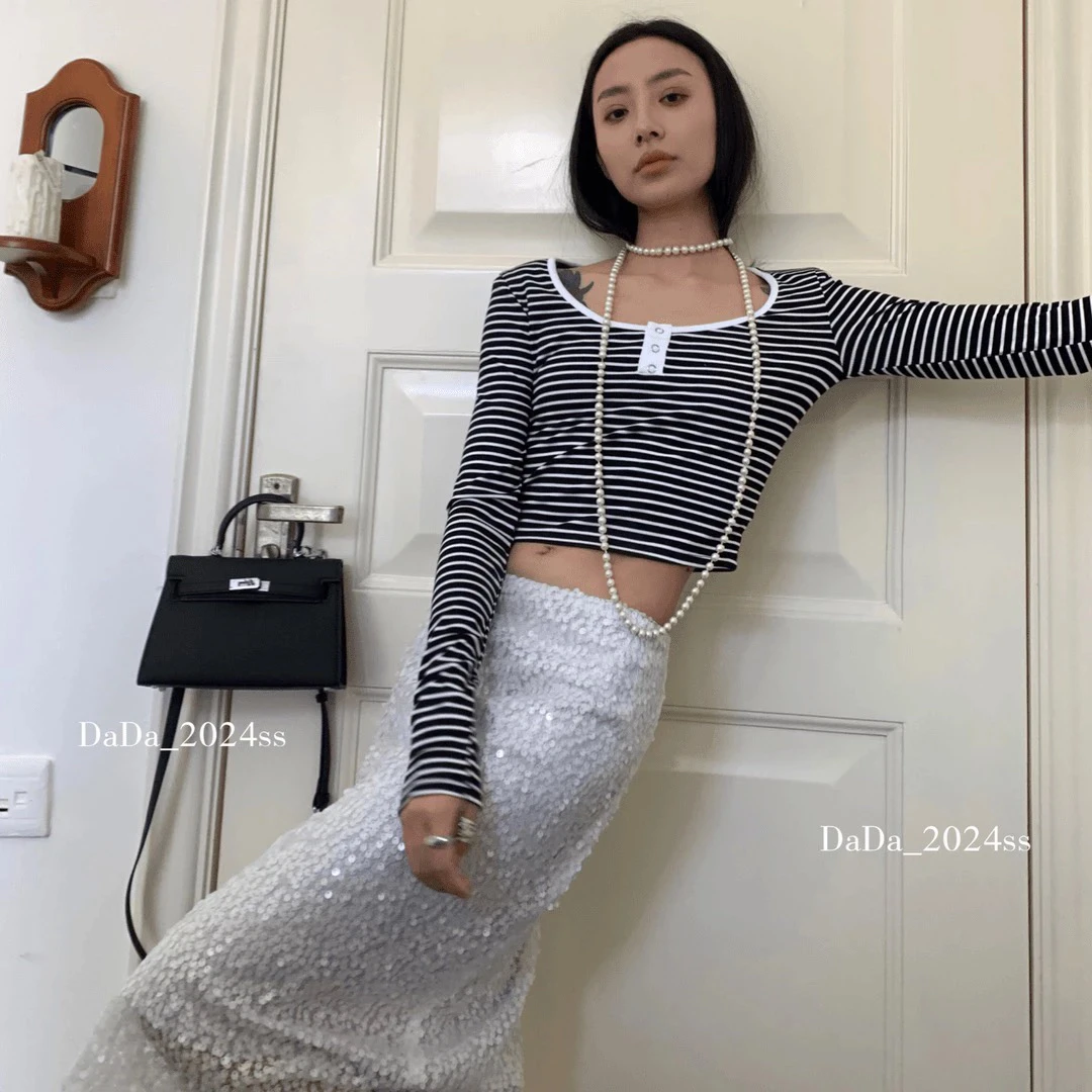 NO退NO换 DaDa原创修身条纹T 9038