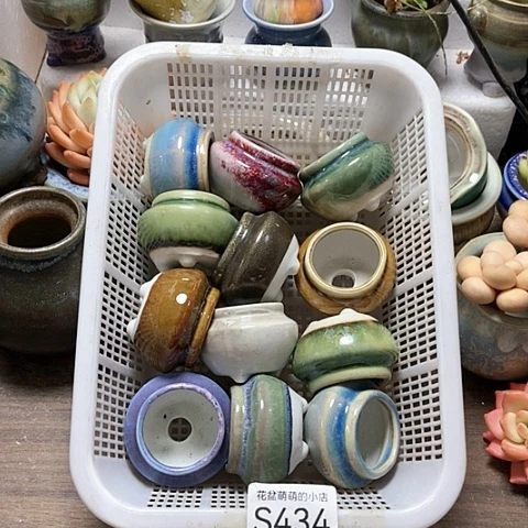 紫砂花盆434微瑕品口径3.5左右
