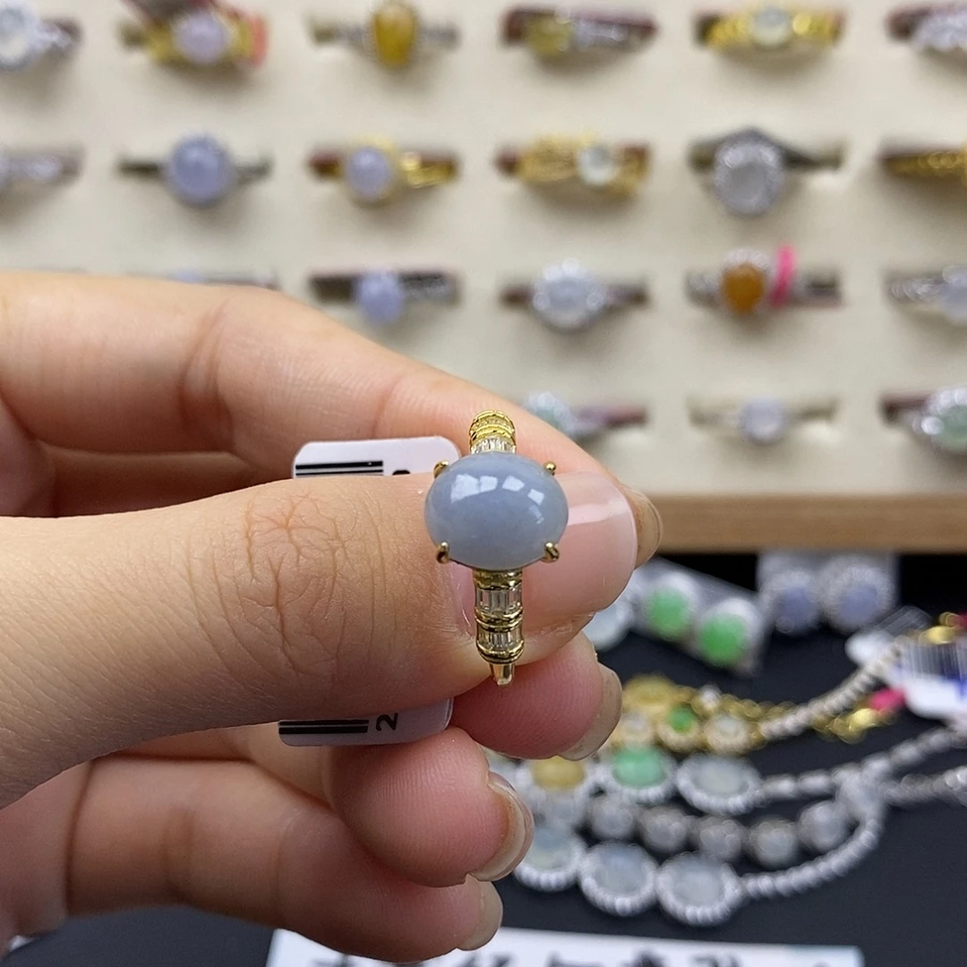 翡翠银S925镶嵌戒指