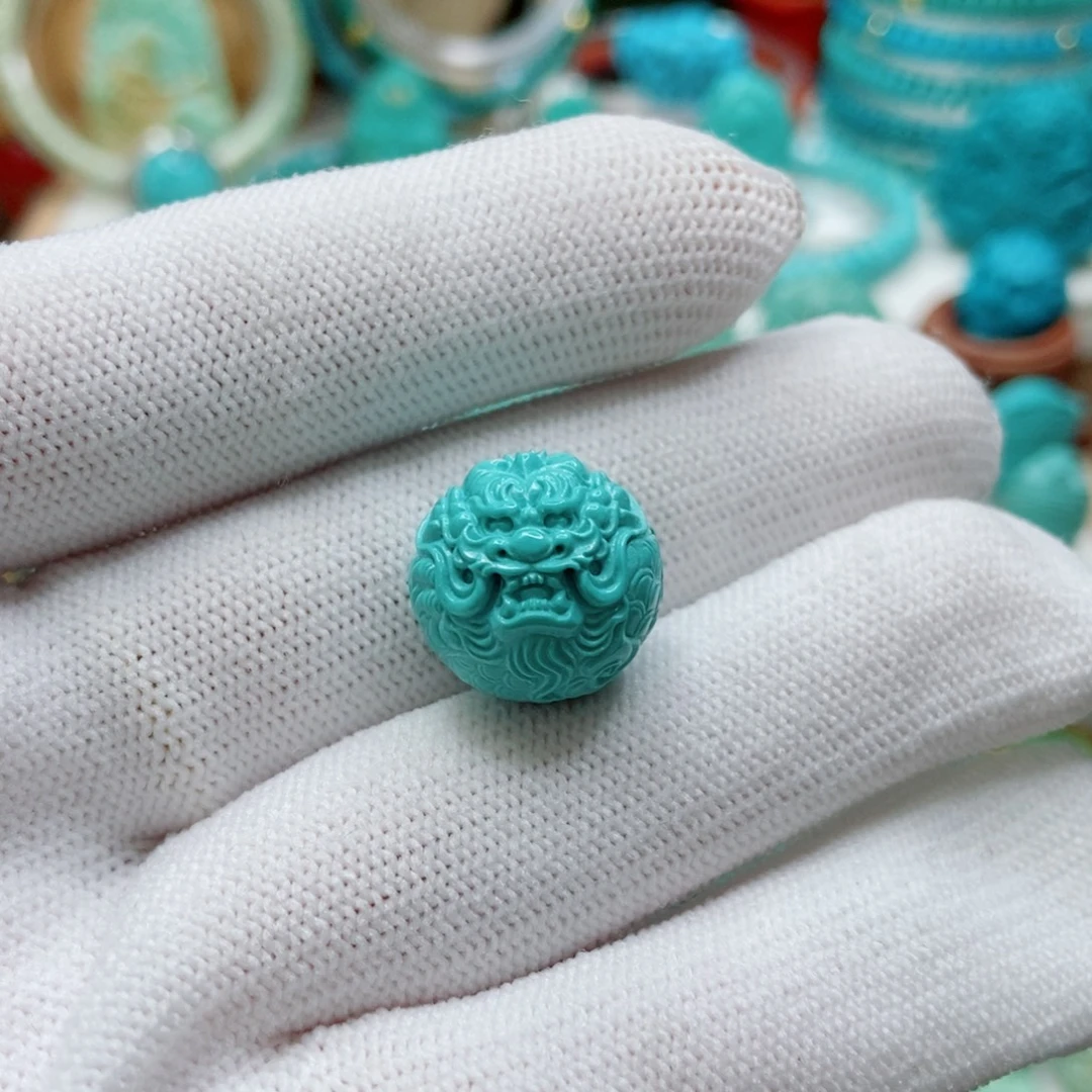 绿松石未镶嵌龙珠15.4mm