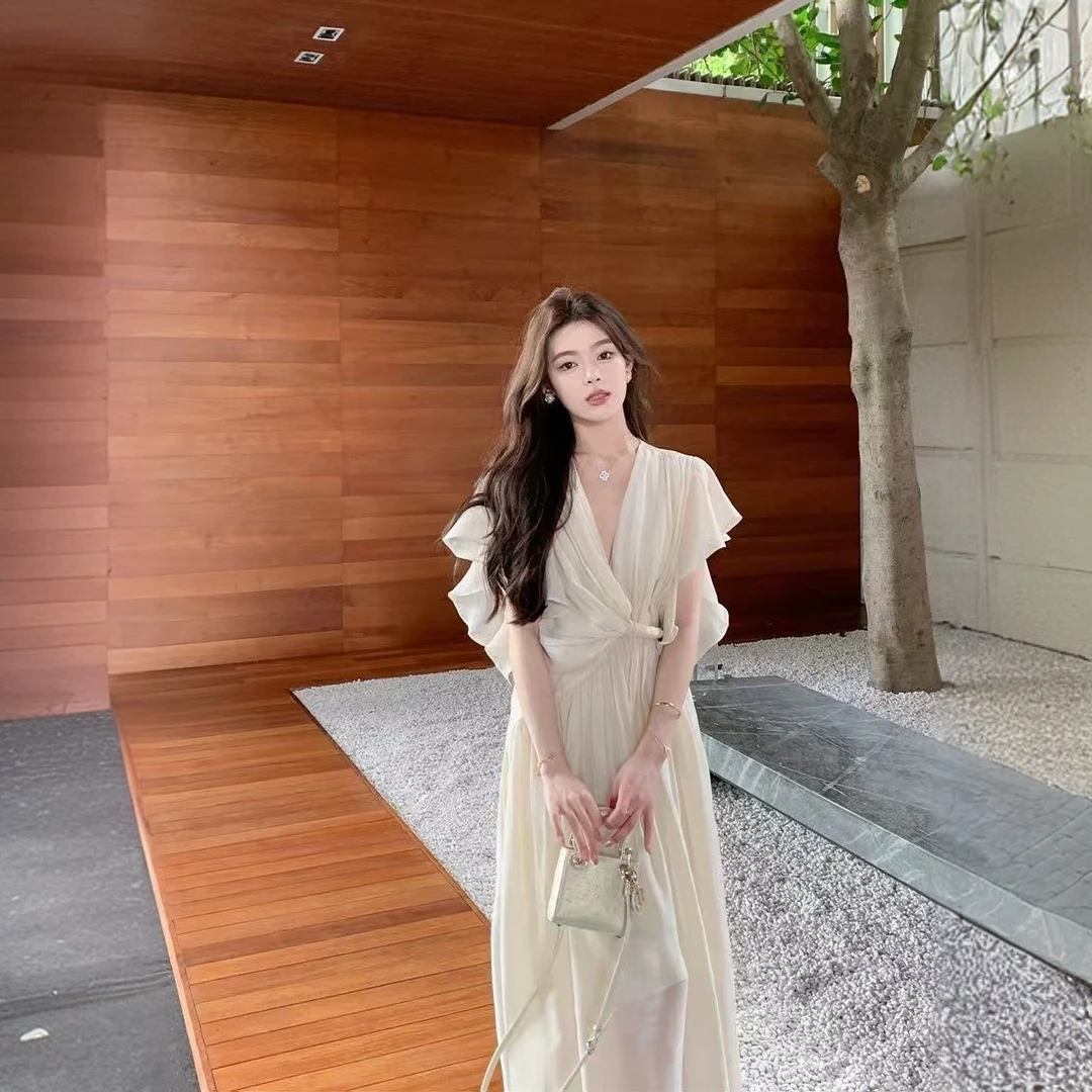 Lz  杏色仙女连衣裙