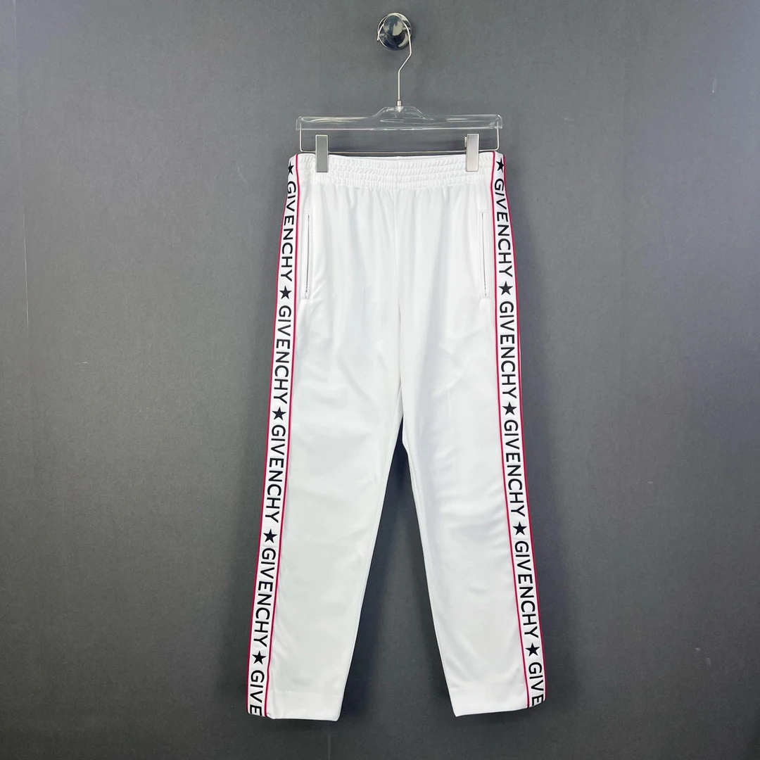 99新 Givenchy/纪梵希 38码/白色侧标Logo休闲长裤/12773726