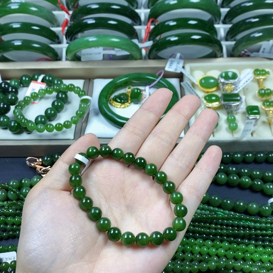 和田玉（碧玉）手串未镶嵌8m