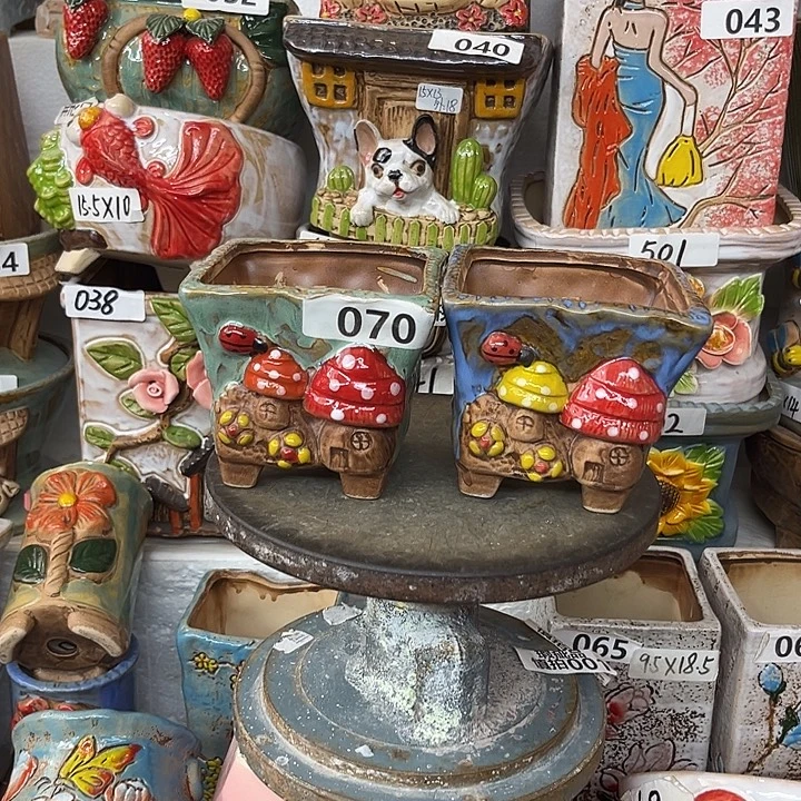 粗陶材质多肉花盆