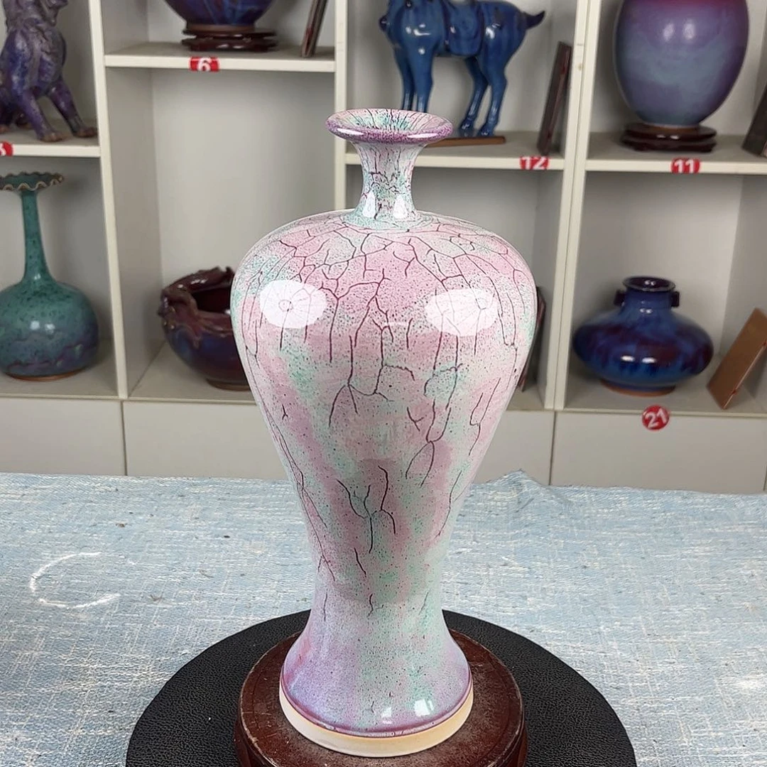 瓷片丽人瓶美人瓶珍品无礼盒