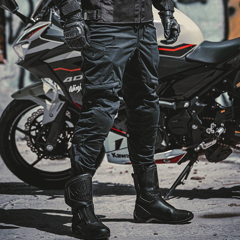 duhan/杜汉摩托车骑行裤男春秋夏季透气防摔机车休闲裤防风机车裤