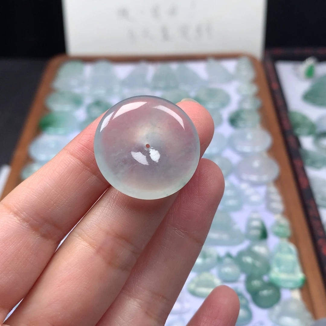 颈饰未镶嵌翡翠冰种平安扣