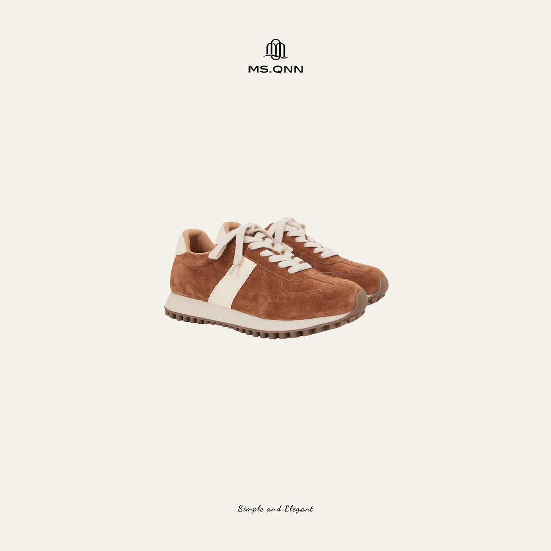 Ms.Qnn“卡布奇诺”复古牛反绒美拉德时髦精休闲鞋 52X783 Q姐