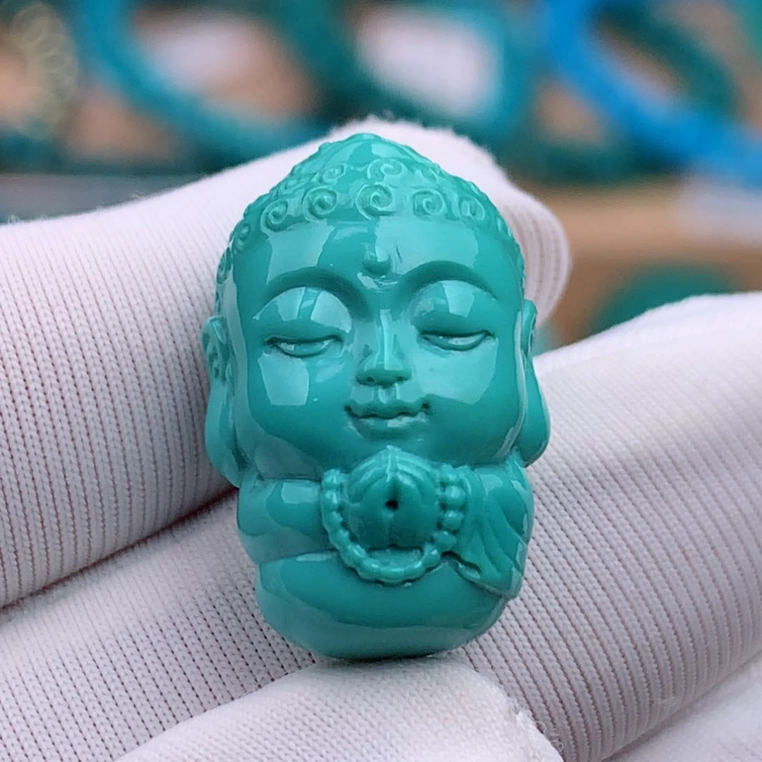 未镶嵌绿松石珠宝奇石宝宝佛