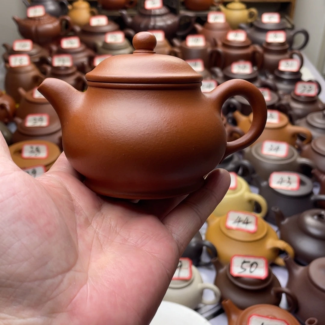 紫砂茶壶宜兴紫砂半手工