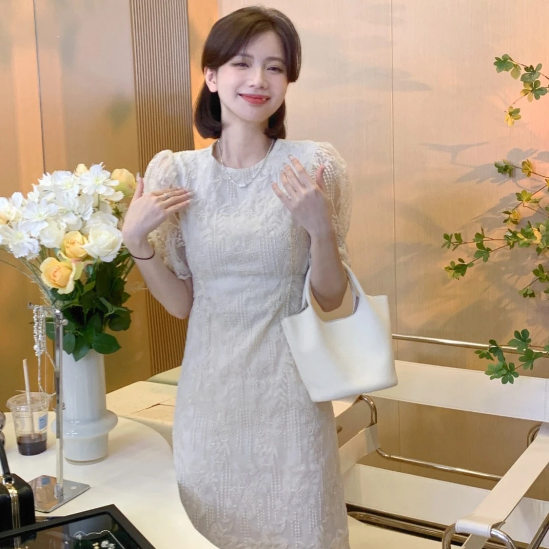 【芝士Cheese】梨泰院法式蕾丝连衣裙新中式连衣裙春夏碎花裙裙子