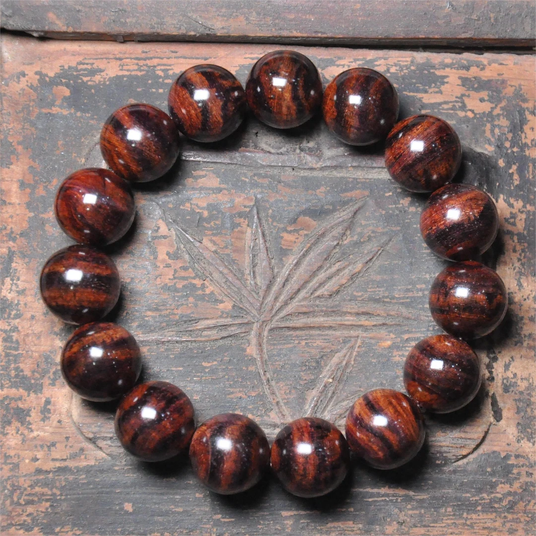 降香黄檀海南黄花梨1.5CM气质款满花纹手串文玩（多样性发货）A2