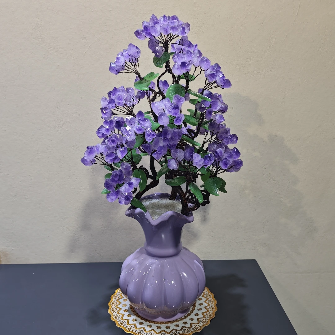 【卓越轻奢原创】中古芬顿紫水晶高档生活陶瓷摆件书桌酒柜餐桌等