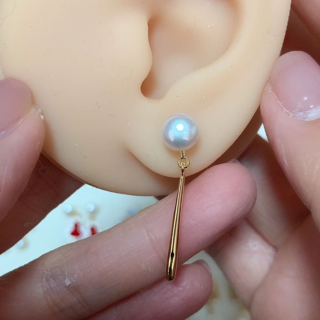 淡水珍珠耳饰合金