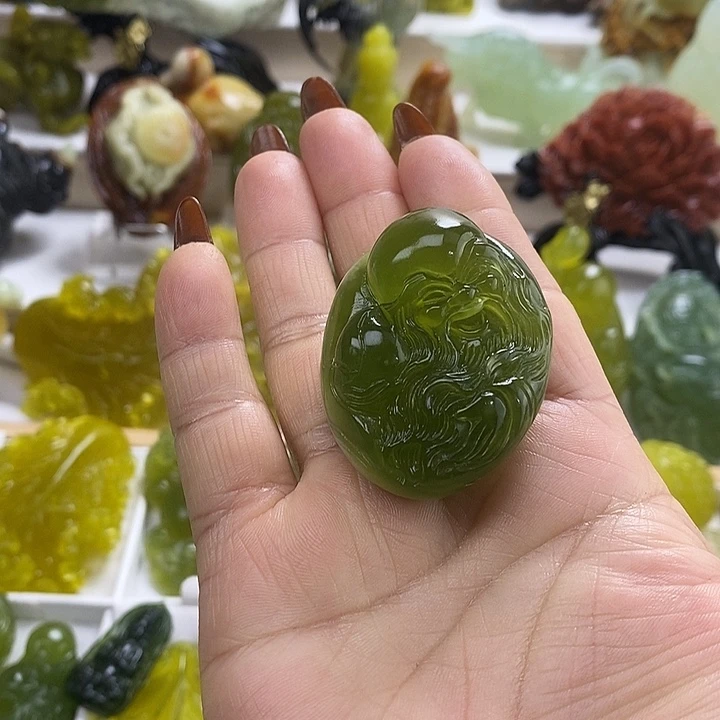 蛇纹石玉未镶嵌手把件