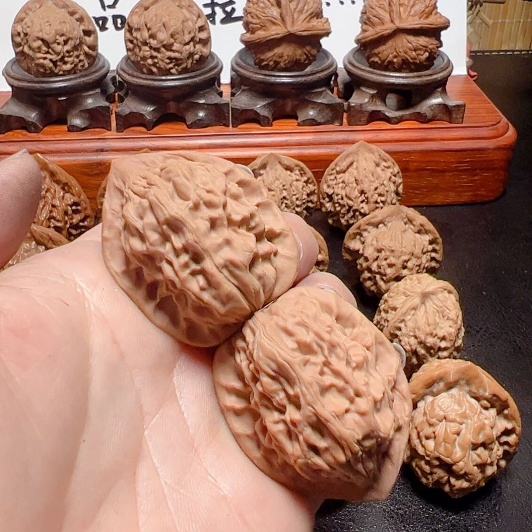 文玩核桃把件野麻34