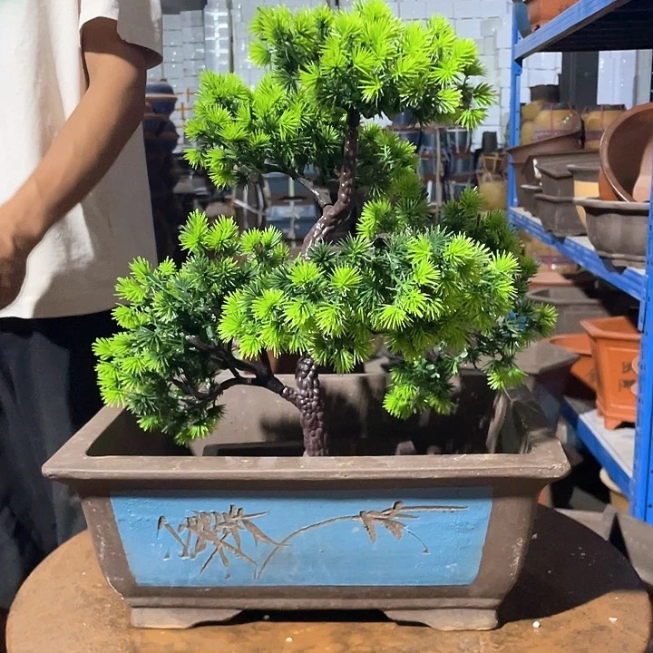 32蓝色马槽花盆花盆