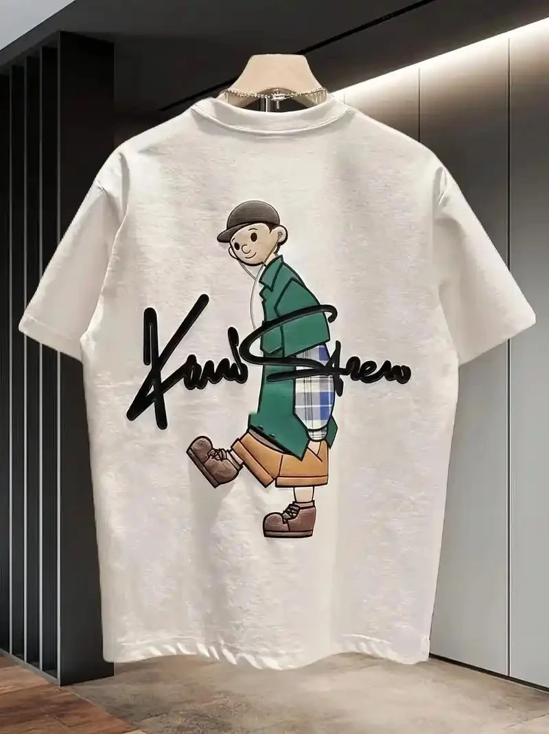 免烫短袖印花夏季T恤中国风t恤百搭上衣潮流修身韩版个性