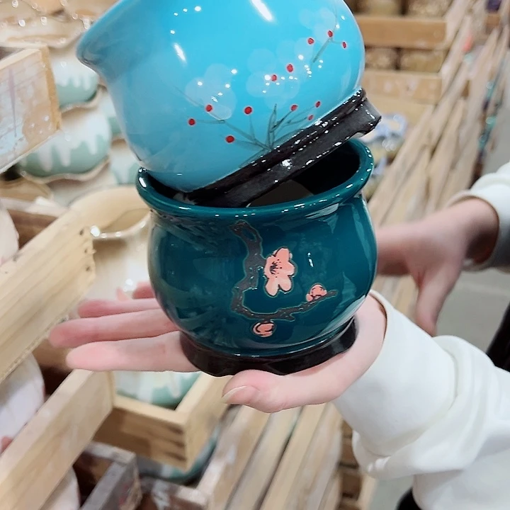 有孔，凑单福利满10元发货陶瓷多肉花盆！