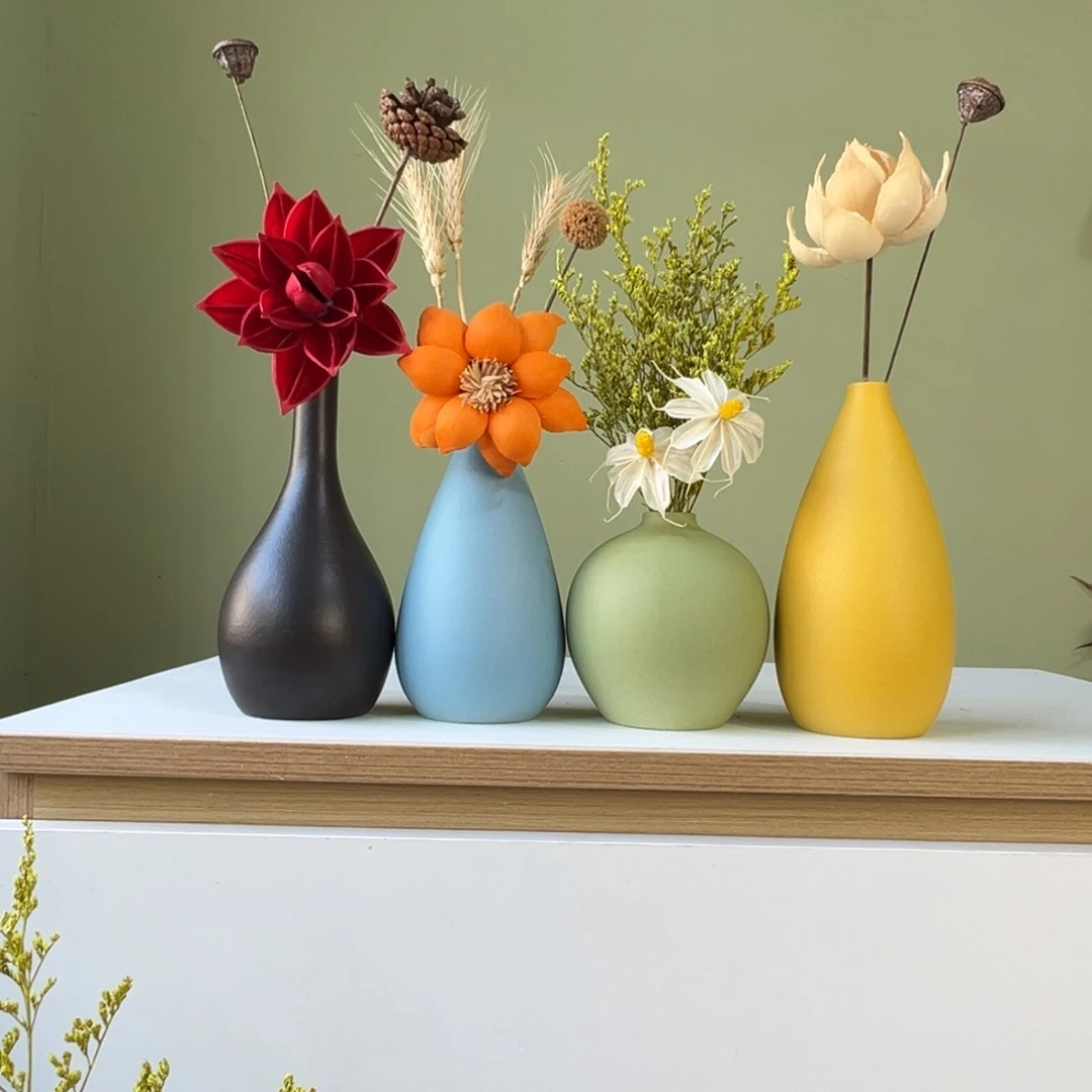 陶瓷花瓶陶瓷花瓶带花高度20-30厘米左右