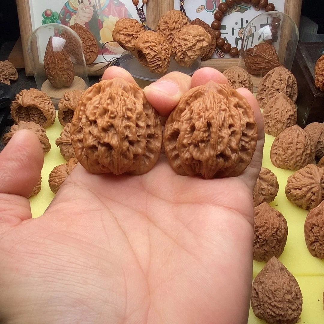 文玩核桃把件麦穗虎头41放漏