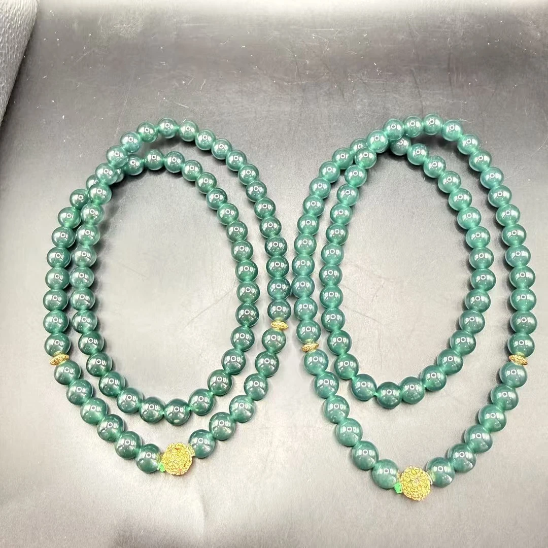 【玉经纶】210351/Q32-天然A货翡翠珠链-多样性发其一